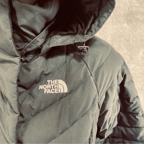 The North Face Women's Goose Down 550 Puffer Parka Coat Black Size S Hood *READ - Picture 3 of 14